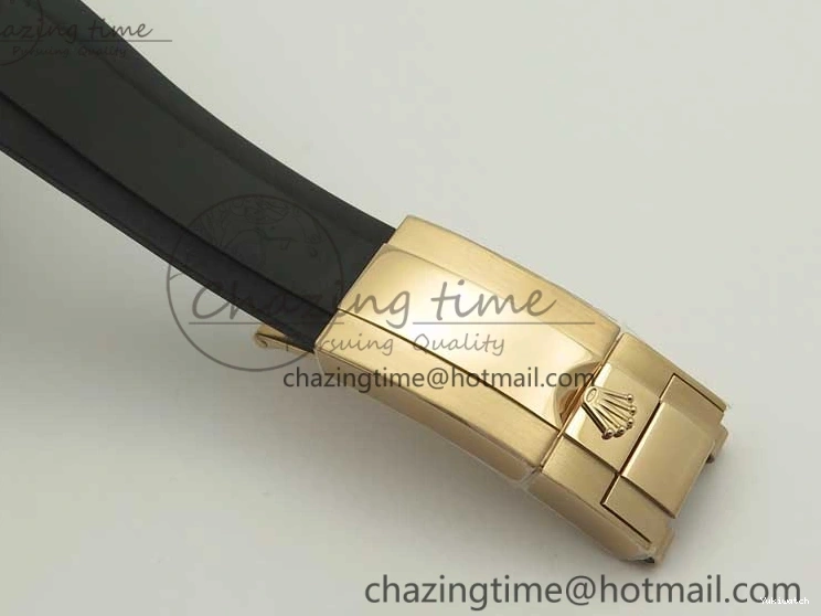 On Daytona Gold Black Super Clone Best Dial 116515 Edition 1:1 Rubber A4130 Strap Rose V2 ARF 1229